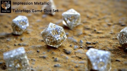 Designed-from-impression Metallic Tabletops Game Dice Set
