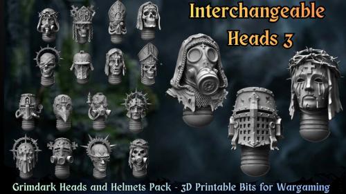 Trench Grimdark Heads: 32mm Conversion Bits for Wargames #3