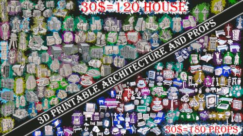 3D Printable Architecture and Props | STL | 28mm