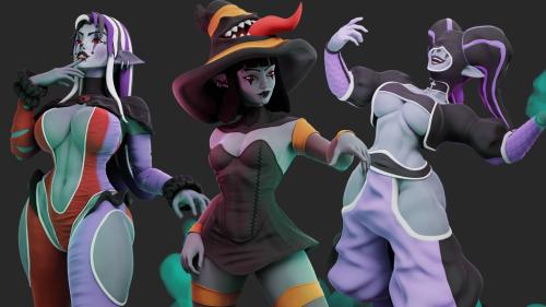 Performers of Dread: Female Dark Elf Pinup STLs