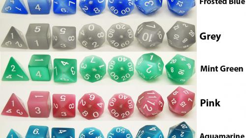 Relaunch: Cat s Eye Gemstone Dice Sets, d6 s, and d20 s