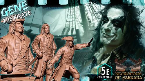 Gene the Pirate - 3d printable DnD 5e compatible character