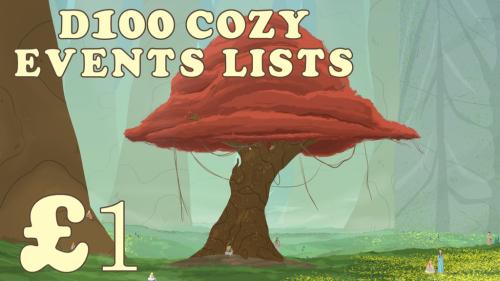 D100 Cozy Events Lists for 5E - £1