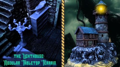 Modular Lighthouse: 3D Printable Tabletop Terrain & 5E - STL