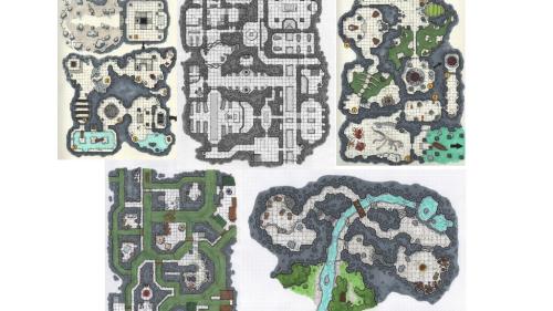 5 Hand-Drawn Maps for TTRPGs