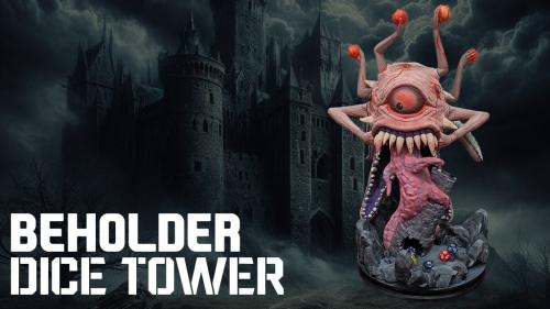 BEHOLDER’S GAZE DICE TOWER - STL FILES - 3D PRINTABLE