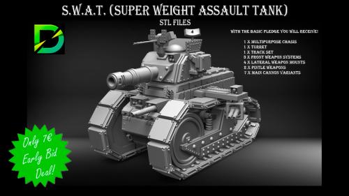 S.W.A.T (Super Weight Assault Tank) Modular Tank STL!