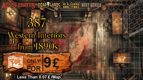 RPG Maps - 387 Western Interiors for Cowboys & Outlaws