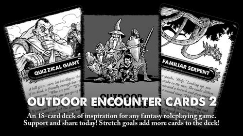 Outdoor Encounter Cards 2 - For use with many tabletop RPGs.