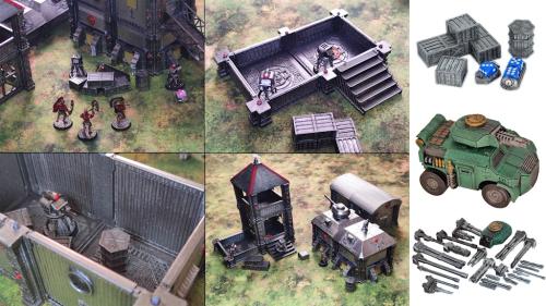 The Military Base: Damocles Miniature City builder - 3D STL