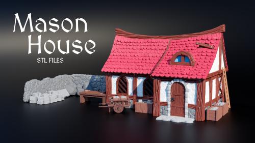 Medieval Mason House - 3D Printable STL Files