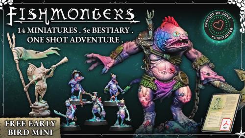 Fishmongers: Physical & STL Miniatures with 5e Bestiary