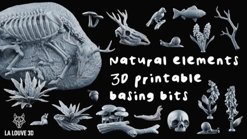 Natural elements - 3D printable basing bits