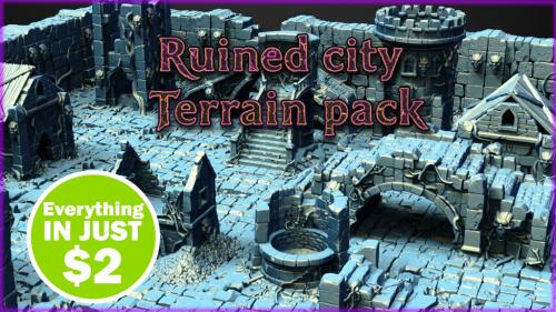 Dead City 3D Printable Terrain STL for Tabletop RPGs