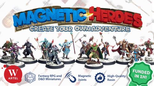 Magnetic Heroes: Modular miniatures for fantasy roleplay