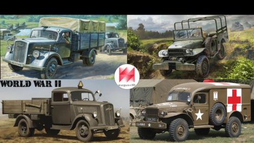 Dodge WC series trucks + Opel Blitz trucks of WW2