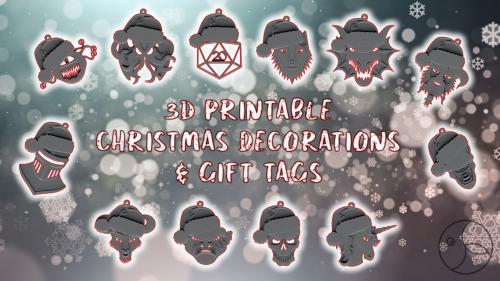 3D Printable Fantasy/Gaming Inspired Christmas Decorations