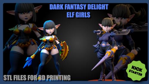 Dark fantasy delight Elf girls