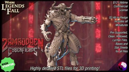 Where Legends Fall: Zamrodaen Cyberfiends - STL Files