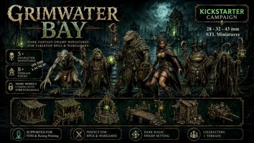 Grimwater Bay - STL Models for 3D Printing