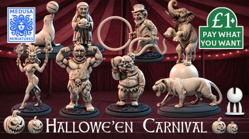 Halloween Carnival Spooky Miniatures - STL s for 3d Printing