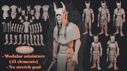 Lurker - demon goblin modular miniature - stl files