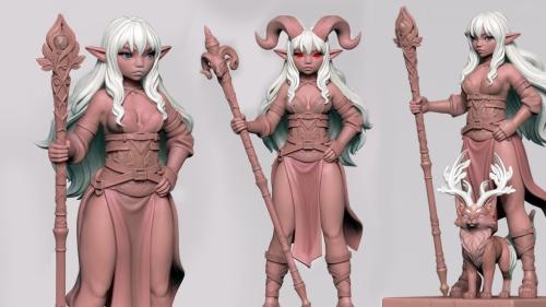 Vaeloria The Tiefling/Elf- fantasy miniatures for 3d print