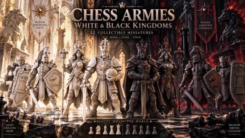 CHESS ARMIES: WHITE & BLACK KINGDOMS
