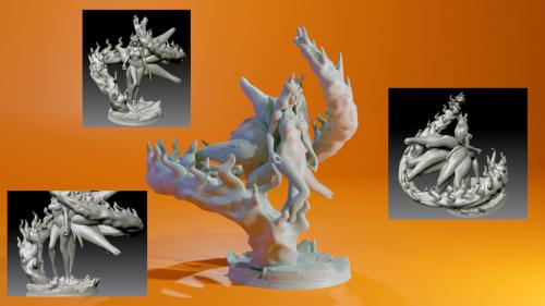 NINE TAILS GAL - STL FILES- SFW & NSFW MODELS