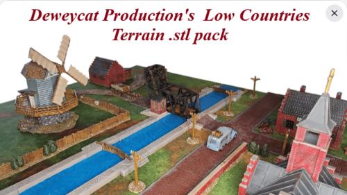Deweycat Productions Low Country Terrain .stl pack