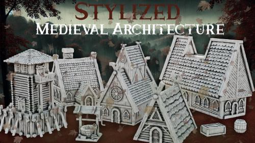 Stylized Medieval Architecture (- STL, 28 MM)