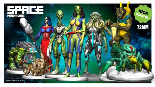Miniature space warrior collectibles/STL 3D Print Miniatures