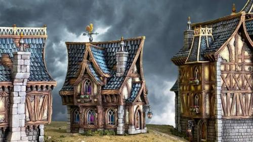 The Hamlet of Misty Hollow ; 3D Printable Houses (STL)