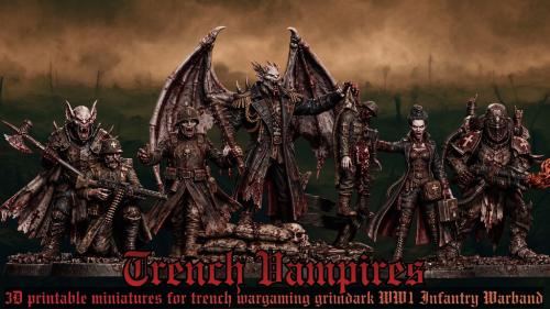 Trench Vampires: 3D Printable Trench Heretic Warband STL