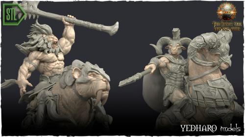 Leo and Aries warband by Yedharo Models - The Zodiac War.
