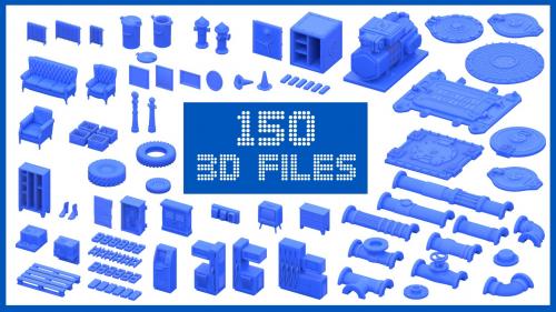 Urban & Industrial 3D Printable Models Sets