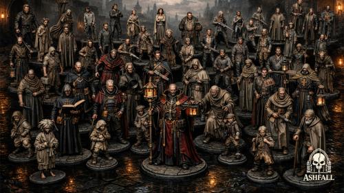 Gothic Grimdark Miniatures STL – Dark Fantasy DnD NPCs
