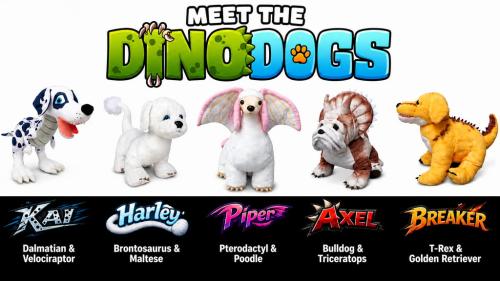 DinoDogs™ – Plush Toys That Hatch a Trading Card Game