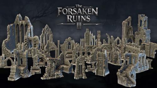 The Forsaken Ruins III - 3D Printable STL Buildings