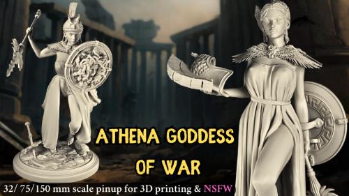 Athena: Greek Goddess of War: 3D Printable STL Pinup