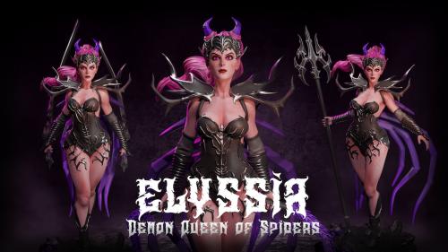 Elyssia Demon Queen of Spiders Pre Supported STLs