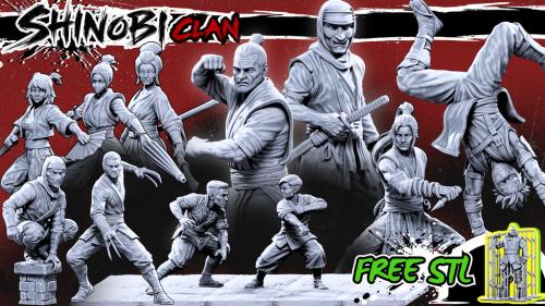 Shinobi Clan - Feudal Japan Ninja STL Miniatures