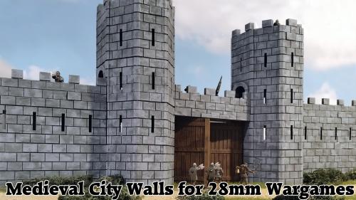 Medieval City Walls for 28mm Wargames