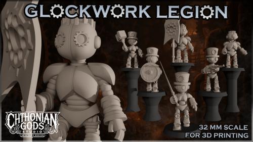 GlockWork Legion – 32mm STL Miniatures for 3D Printing