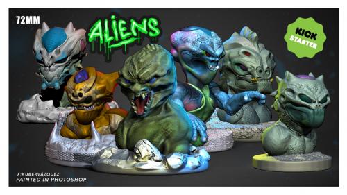 Collectible busts of aliens. STL files