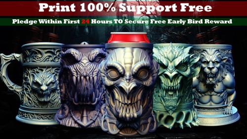 Summon Dragon Monsters: 3D Printable Can Holders - STL Files