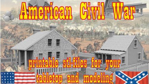 American Civil War printable terrain tabletop and modeling