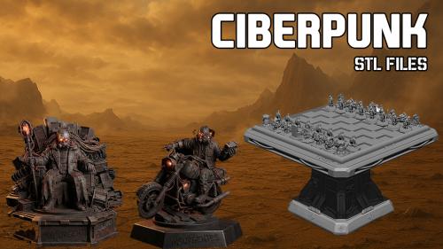 CIBERPUNK CHESS - STL FILES - 3D PRINTABLE