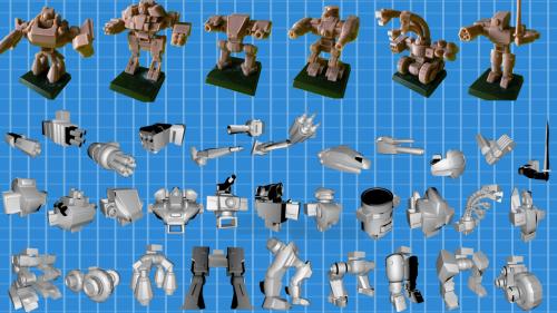 Tank-Suit! A 28mm Modular Mech Miniatures for Tabletop