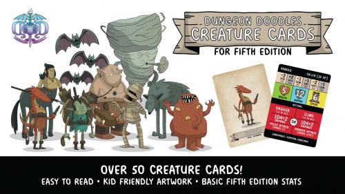 Dungeon Doodles Fifth Edition Creature Cards for Kids!